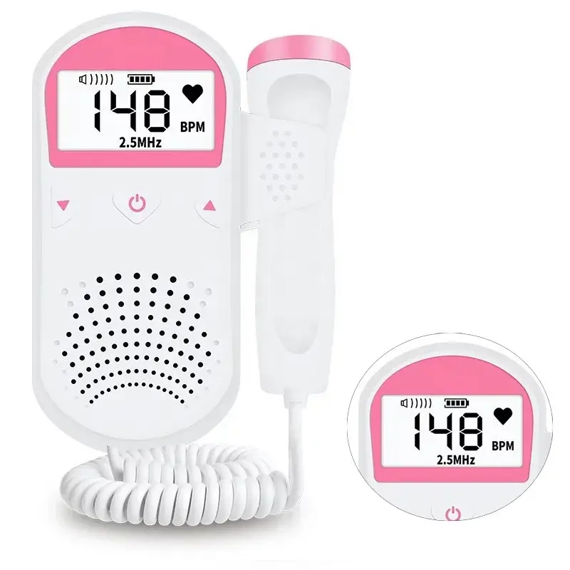 SweetieSong EZD-100ST Pocket Fetal Doppler 3MZ Probe, Baby Heart Monitor