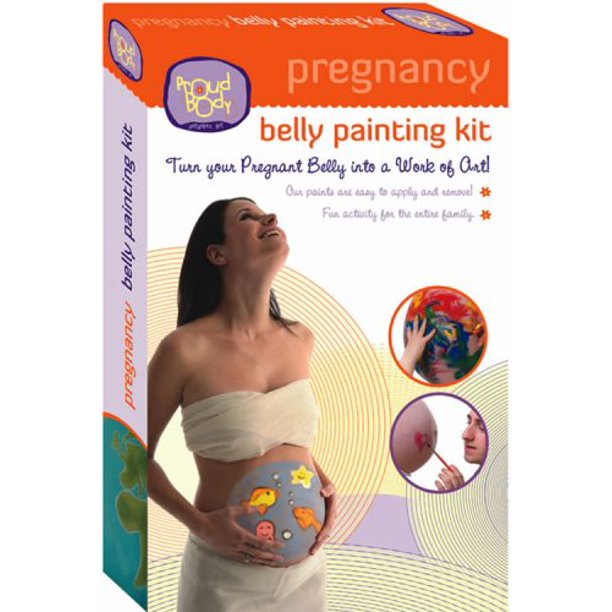 ProudBody Pregnancy Belly Painting Kit, FDA approved, water based paints are easy to apply and remove By ProudBody Inc From USA