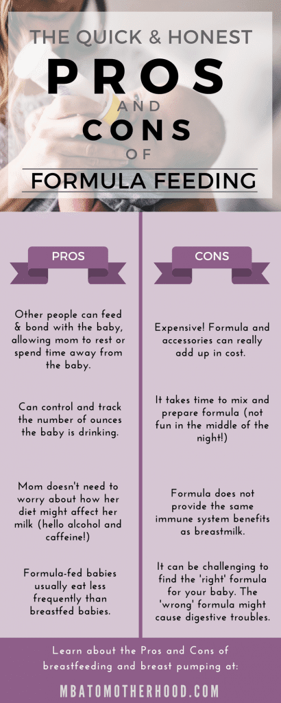 pros and cons of formula feeding