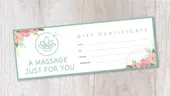 massage gift certificate present for pregnant women